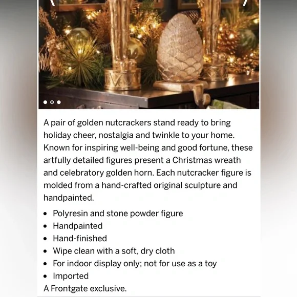 FRONTGATE SET of GILDED NUTCRACKERS - Picture 4 of 10